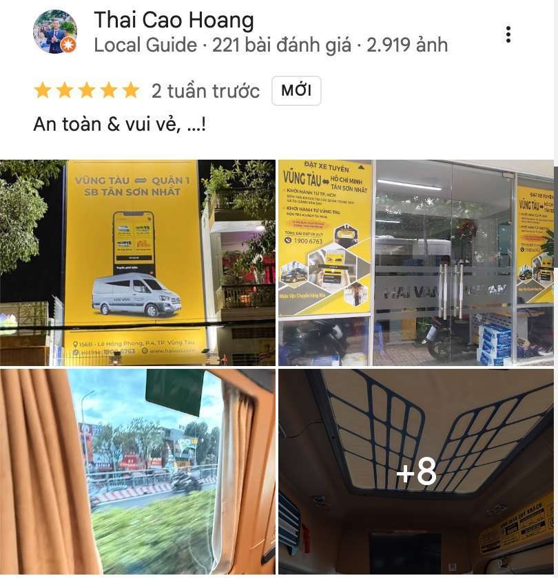 Phản hồi của khách hàng về Hải Vân Limousine Vũng Tàu